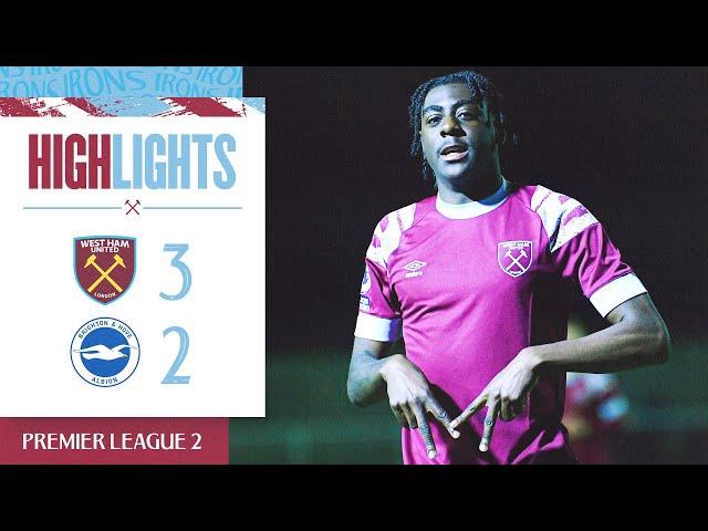 West Ham 3-2 Brighton | Mubama Double Seals All Three Points | Premier League 2 Highlights