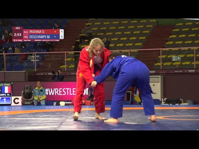 1/2 Women's GP GI - 58 kg: O. PASHINA (RUS) v. M. DESCHAMPS (FRA)