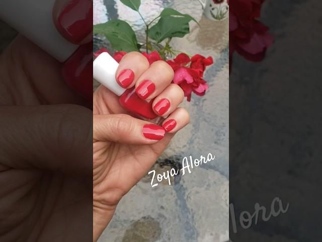 Who likes red? Me!!! Zoya Alora ️ #rednailpolish #nailpolishswatches #crueltyfree