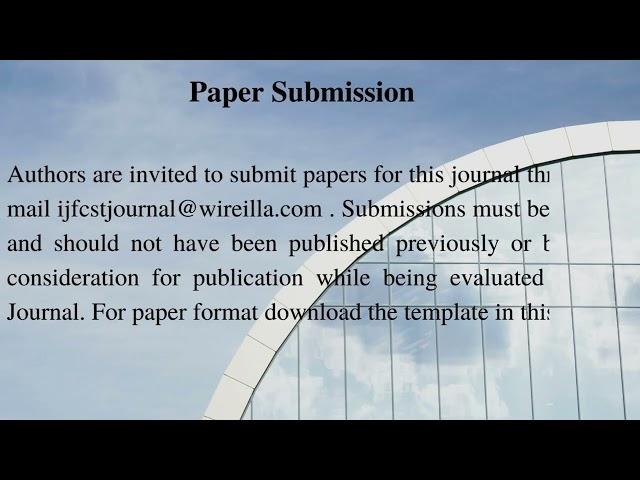 CALL FOR PAPER - International Journal on Foundations of Computer Science & Technology (IJFCST)