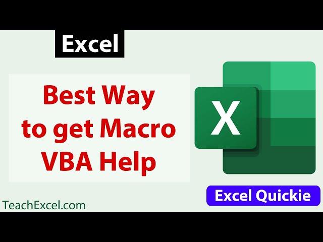 #Excel Quickie 23 - Best Way to Get Excel VBA Help Online