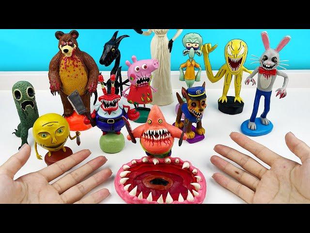 Collection - all SCARY cartoon characters EATERS and EXE FROM PLASTINE. Part 2 | FIGURINES Modeling