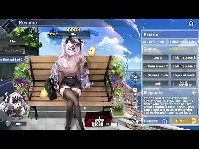 Azur Lane: Elbe L2D Skin [Pure-Hearted Bad Girl] (Black Friday Akashi's Fire Sale 2023)