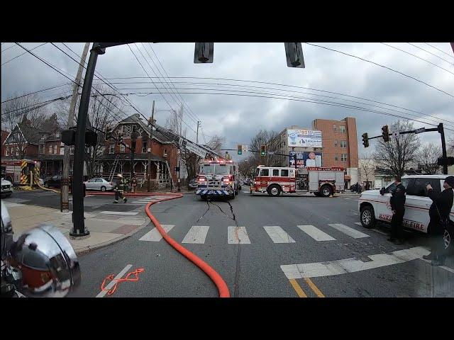 Rescue 50 *Ride Along* RIT on Working Fire Dispatch Assisting Lancaster City (Screaming Q and Horn!)