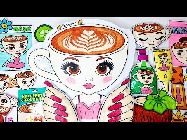 Italian Brainrot: Ballerina Capuchina Paper Squishy- DIY Skincare + Makeup + Nails