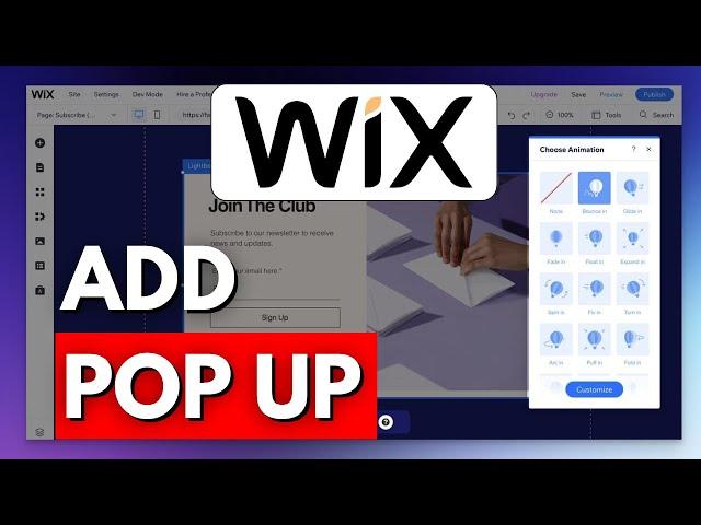 How To Add A Popup On Wix.com Website - 2025