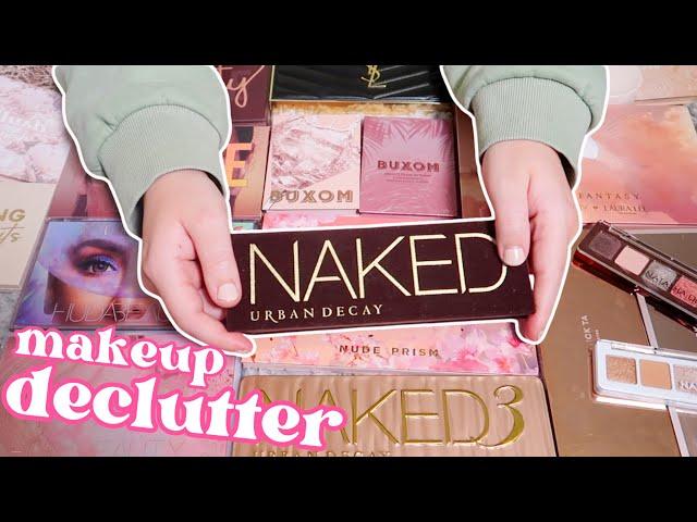 VLOGMAS DAY 12:  *decluttering* my makeup collection *EYESHADOW PALET|TES*  2024