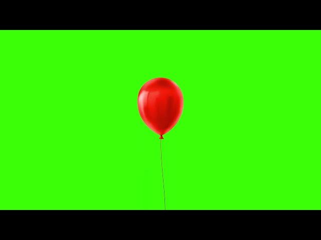 Red Baloon Flying Down to Up Green Screen Video | Editors Studio.