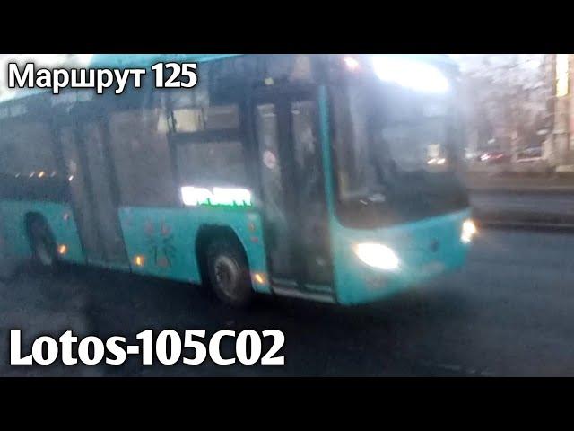 Поездка на автобусе Lotos-105C02 | маршрут 125 | г. Архангельск