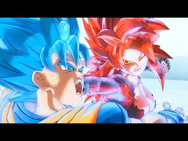 NEW 4.0 UPDATE! Super Saiyan 4 Vs Super Saiyan Blue Goku & Vegeta! | Dragon Ball Xenoverse 2 Revamp