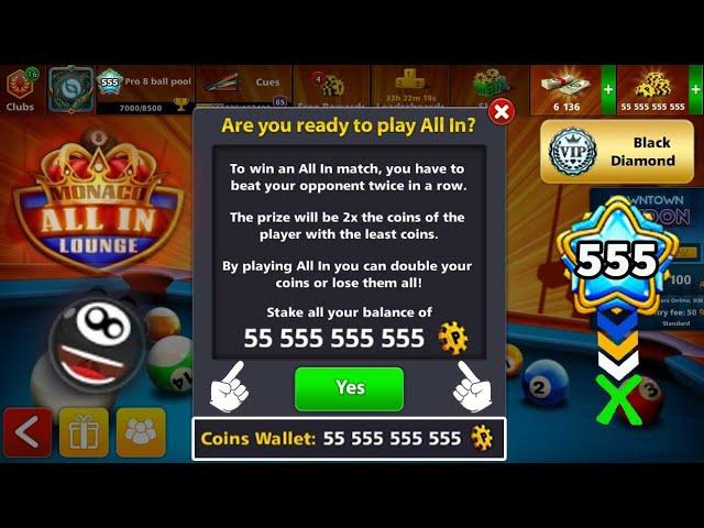 8 ball pool All in Coins 55.555.555.555  Are You Ready