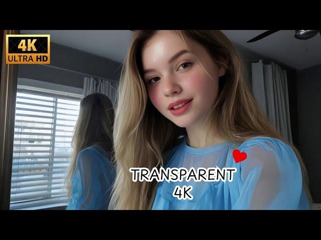 4K blue lingerie transparent try on haul | see through/transparent | try on haul see everything # 12