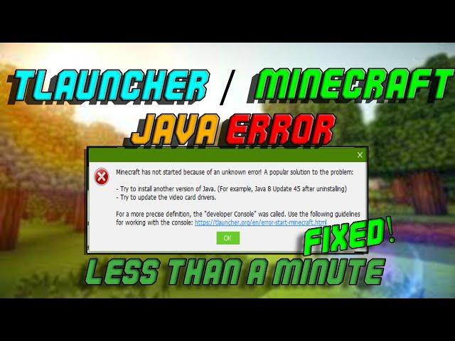 How to Fix Java error in Tlauncher | Minecraft (2022)