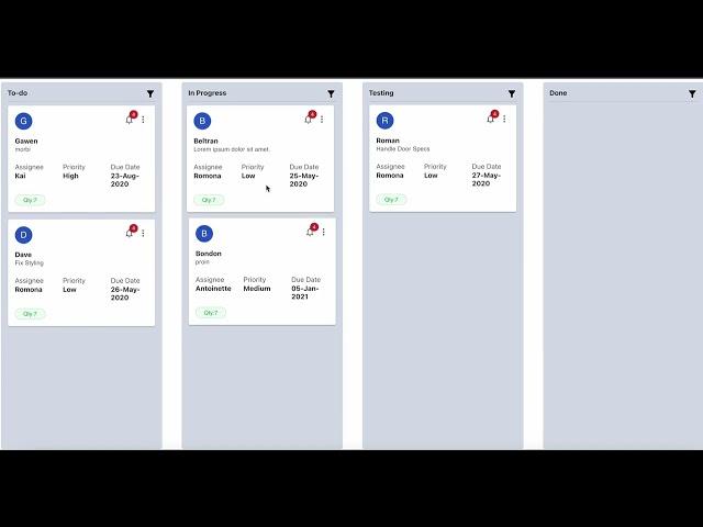 draggable and droppable Task card in React JS with react Beautiful dnd.