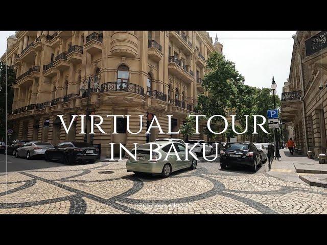 The Streets Of Baku City - Azerbaijan 4k - Baku Virtual Tour