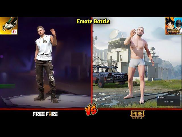 FREE FIRE VS PUBG EMOTE BATTLE - Who Will WinSatisfying Video