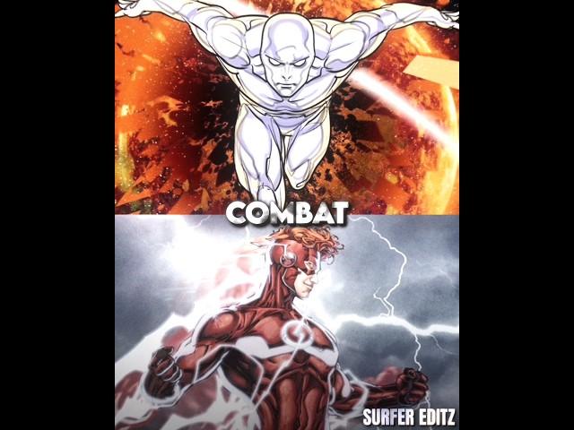 Silver surfer vs Wally west (comic base) #marvel #dccomics #shortsvideo