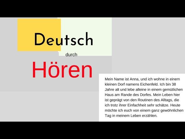 Learn German by listening, A2-B1, My everyday life, Deutsch lernen durch Hören, A2-B1, Mein Alltag