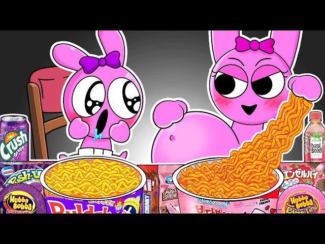 Incredibox Sprunki - PINKI Pregnant & Baby Convenience Store Purple Pink Mukbang Animation | ASMR