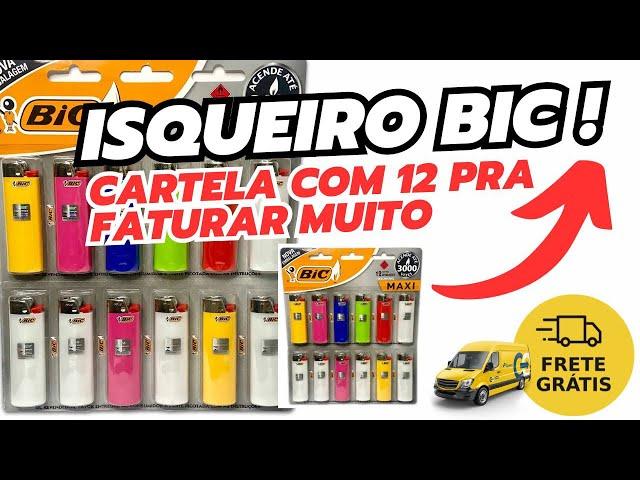 Fornecedor de Isqueiro Bic Maxxi Para Revender - Cartela de Isqueiro Bic grande Para Revenda - Bic