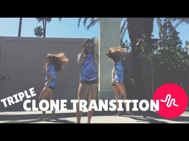 How to do the TRIPLE CLONE TRANSITION on Musical.ly