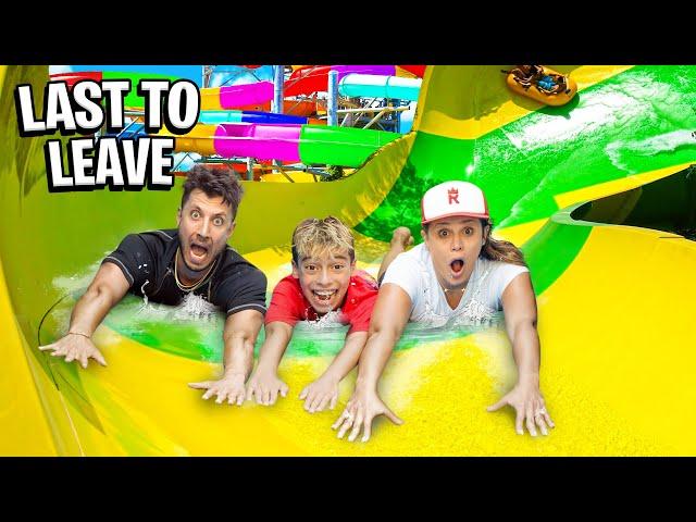 Last To LEAVE WATERSLIDE Wins Prize!!  | The Royalty Family