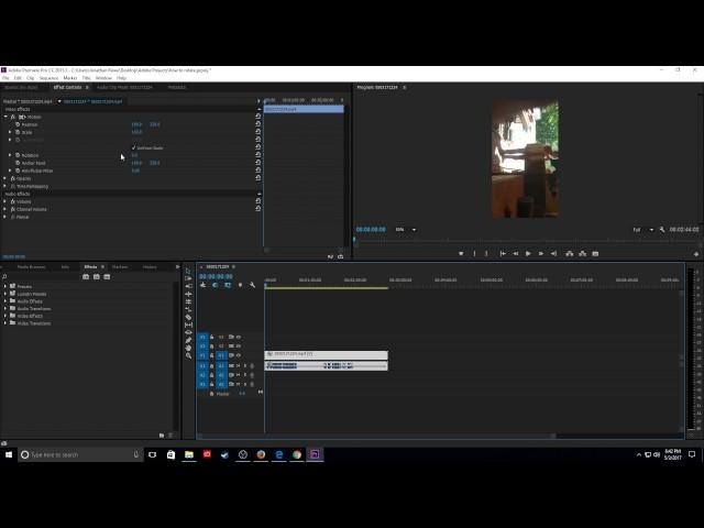 How to rotate video in Adobe Premiere Pro CC