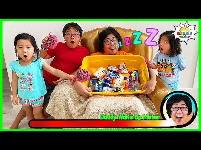 Greedy Daddy In Real Life!  Pretend Play Don't Wake Daddy Challenge!