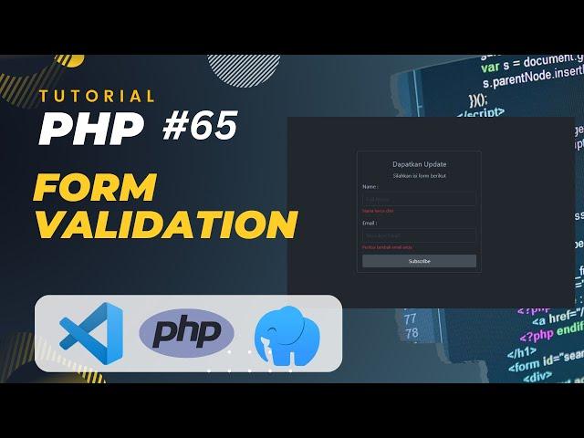 PHP TUTORIAL #65 FORM VALIDATION