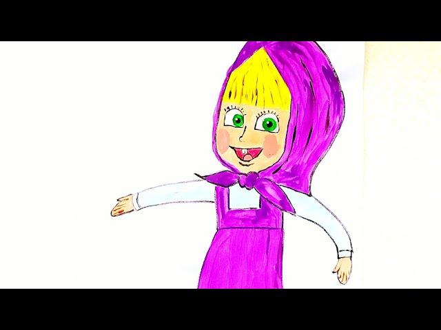 Как Нарисовать Машу? Смотрим #машаимедведь#мультфильм