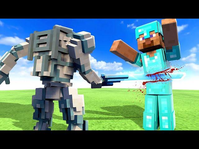 NEW Mech Slices Through Minecraft Steve - Teardown Mods Gameplay