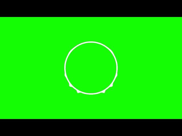 GREEN SCREEN AUDIO SPECTRUM CIRCLE