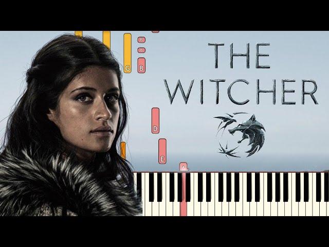 Her Sweet Kiss (Jaskier Song) - The Witcher | Piano Tutorial (Synthesia)