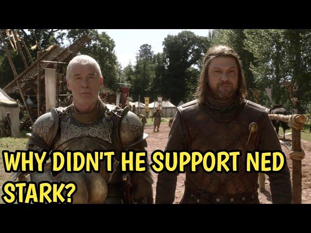 Why didn't Barristan Selmy support Ned Stark even though he was a witness to Robert's will?