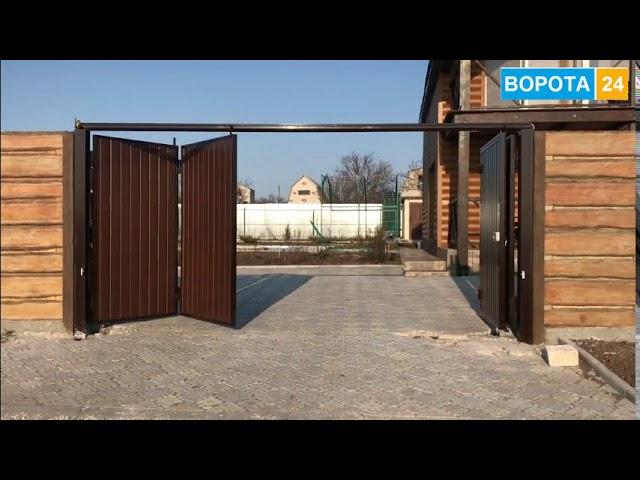 Складные распашные ворота-гармошка от Ворота 24