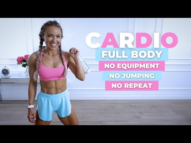 CHILLED CARDIO WORKOUT | No Equipment, No Repeat, No Jumping