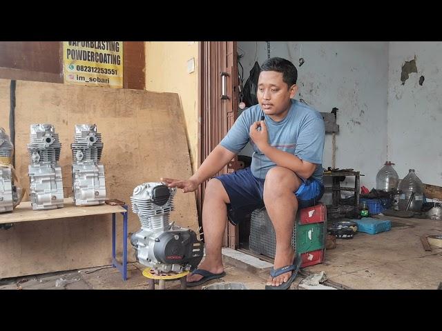 RESTORASI HEREX(cb gl MP Tiger) vaporblasting dan powdercoating di bekasi