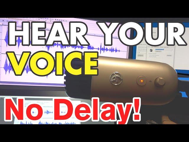 Listen to your microphone voice without delay (mic monitor passthrough)