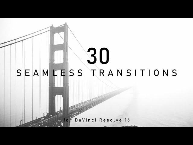 30 Seamless Transitions pack For DaVinci Resolve 16