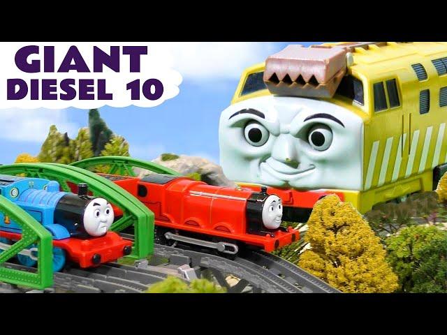 Giant Diesel 10 causes problems for Thomas and the Steamies