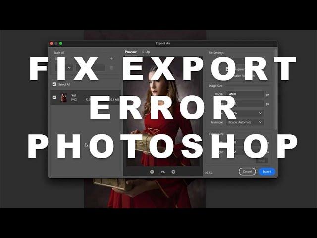 Photoshop Export Error