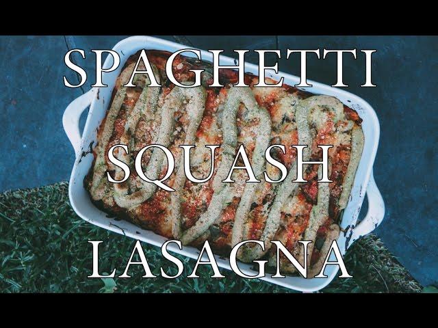 RICOTTA & SPINACH SPAGHETTI SQUASH LASAGNA BAKE // VEGAN + OIL FREE + GF + RSF