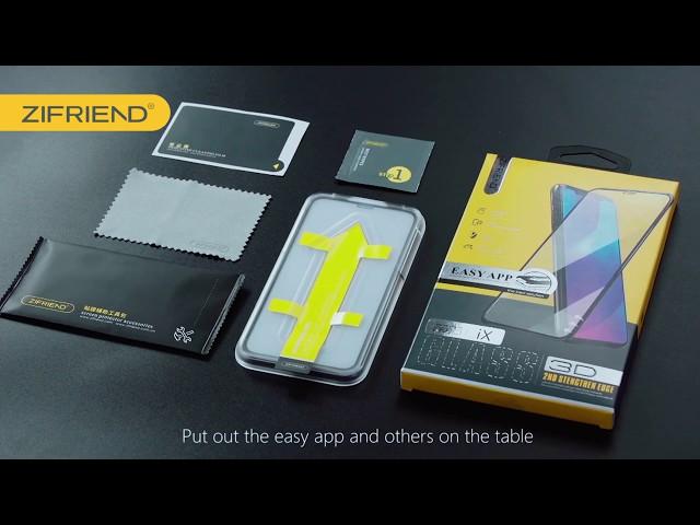 zifriend brand 3D full cover tempered glass screen protector with easy applicator