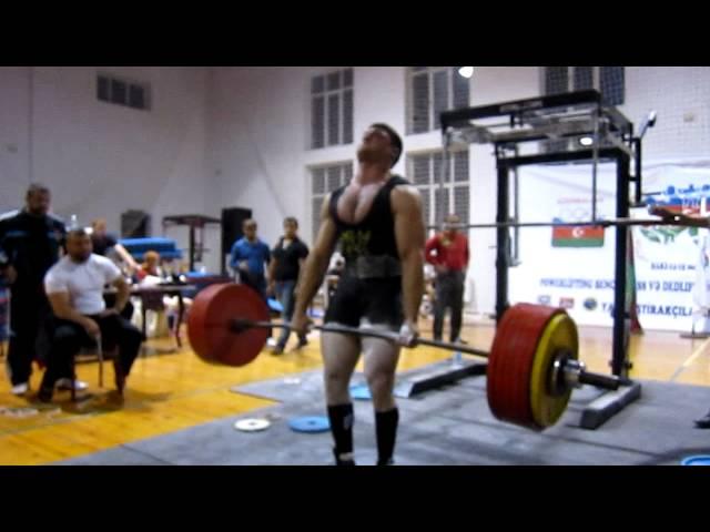 Hafiz Verdiyev deadlift 310 kg. Azerbaijan Powerlifting Championships 08.10.2011