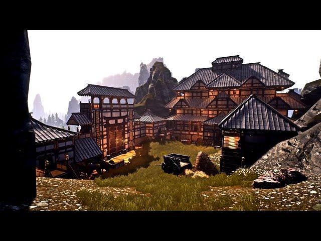 HOW TO BUILD A JAPANESE CASTLE [TIMELAPSE]  - CONAN EXILES: Isle of Siptah. Yamatai Castle