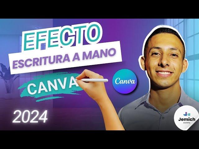 ESCRITURA a MANO efecto en CANVA