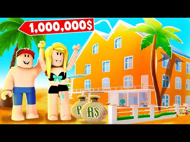 BUDUJEMY NASZ DOM NA PLAŻY ZA 100,000,000$ w Roblox! (Beach House Tycoon) | Vito i Bella