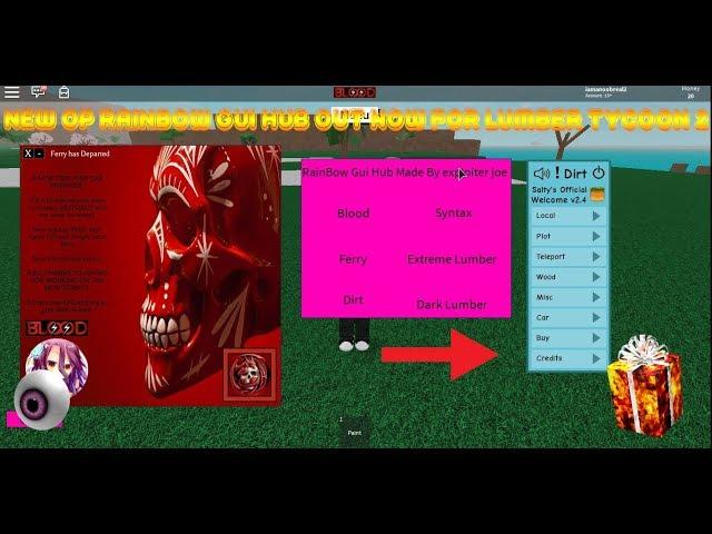 NEW OP RAINBOW GUI HUB OUT NOW FOR LUMBER TYCOON 2 (NEW UPDATED ROBLOX SCRIPT)