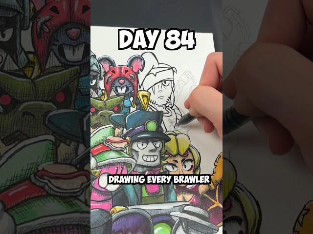 Day 84 Drawing EVERY Brawler - Kenji #shorts #brawlstars #drawing