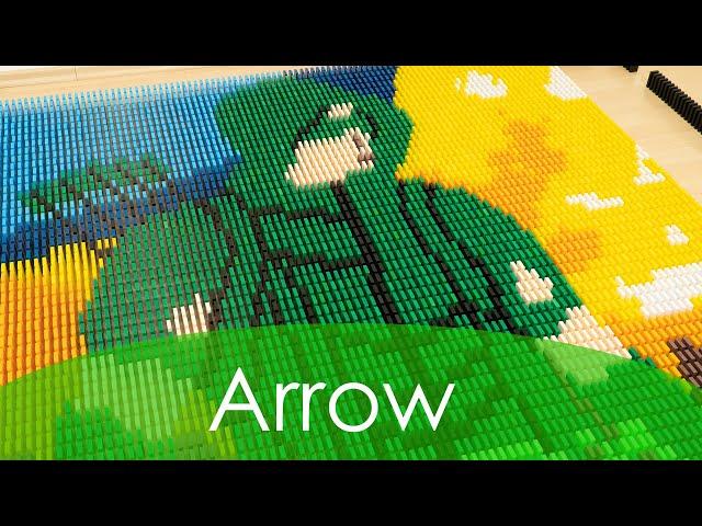 Arrow in 66,000 Dominoes